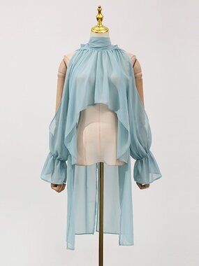 Chic Asymmetric Halter Top - Loose Fit Minimalist Solid Shirt